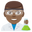 man scientist medium-dark skin tone