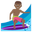 man surfing medium-dark skin tone