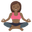 person in lotus position medium-dark skin tone