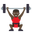 person lifting weights dark skin tone