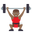 person lifting weights medium-dark skin tone