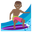 person surfing medium-dark skin tone