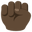 raised fist dark skin tone