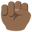 raised fist medium-dark skin tone