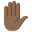 raised hand medium-dark skin tone