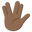 vulcan salute medium-dark skin tone