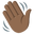 waving hand medium-dark skin tone