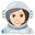 woman astronaut light skin tone