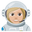 woman astronaut medium-light skin tone