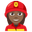 woman firefighter medium-dark skin tone