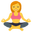 woman in lotus position