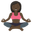 woman in lotus position dark skin tone