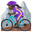 woman mountain biking dark skin tone