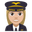 woman pilot medium-light skin tone