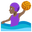 woman playing water polo medium-dark skin tone