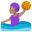 woman playing water polo medium skin tone