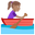 woman rowing boat medium skin tone