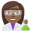 woman scientist medium-dark skin tone