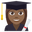 woman student medium-dark skin tone