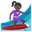 woman surfing dark skin tone