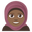 woman with headscarf medium-dark skin tone