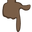 backhand index pointing down dark skin tone