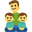 family: man and two boys