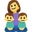 family: woman and two boys