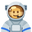 man astronaut medium-dark skin tone