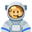 man astronaut medium-light skin tone