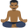 man in lotus position medium-dark skin tone