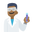 man scientist medium-dark skin tone