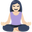 person in lotus position light skin tone