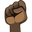 raised fist dark skin tone