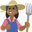 woman farmer medium-dark skin tone