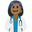 woman health worker medium-dark skin tone