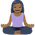 woman in lotus position medium-dark skin tone