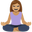 woman in lotus position medium skin tone