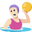 woman playing water polo light skin tone