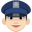 woman police officer light skin tone