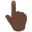 backhand index pointing up dark skin tone