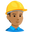 construction worker medium skin tone