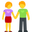 man and woman holding hands