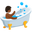 person taking bath medium-dark skin tone