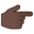 backhand index pointing right dark skin tone