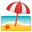 beach with umbrella