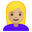 blond-haired woman medium-light skin tone