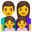 family: man, woman and two girls