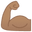 flexed biceps medium skin tone