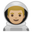 man astronaut medium-light skin tone